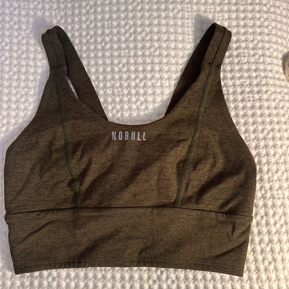 NOBULL Olive Green Seamless Sports Bra